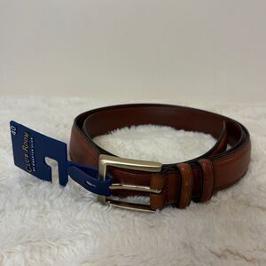 NWT Club Room by Charter Club Tan Brown Minimalist Belt Gold Hardware Size 40